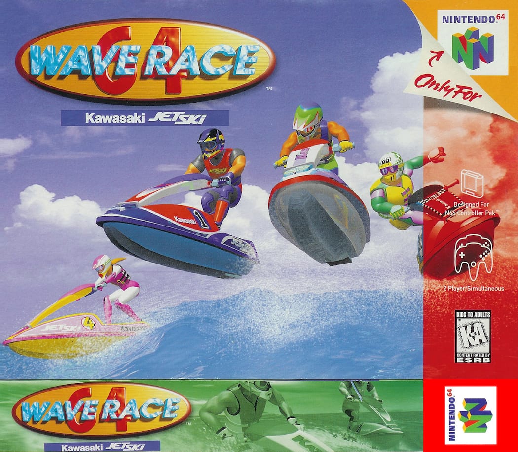 N64® Wave Race 64 game box front.