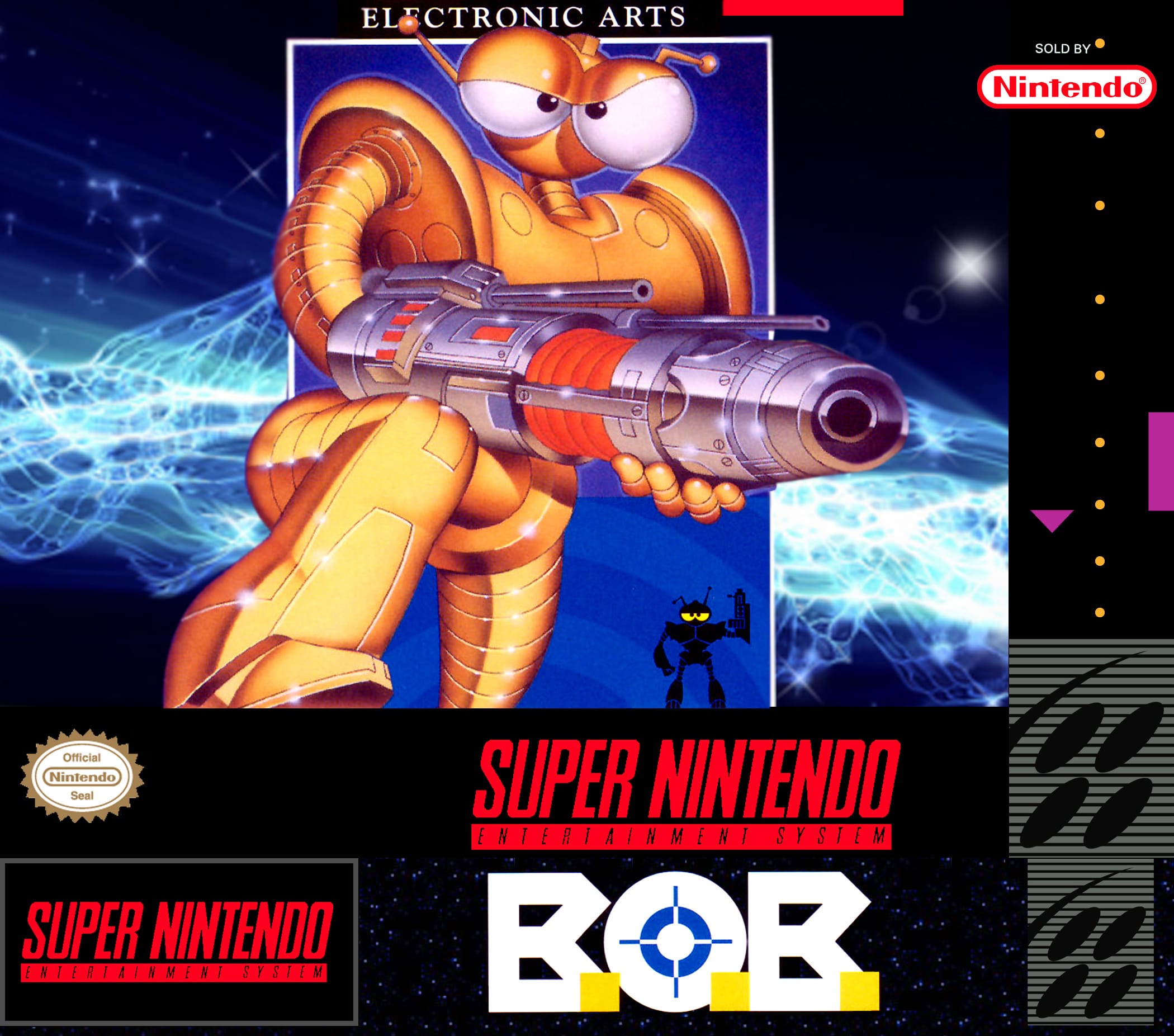 SNES - Super Nintendo® Entertainment System® B.O.B. game box front.