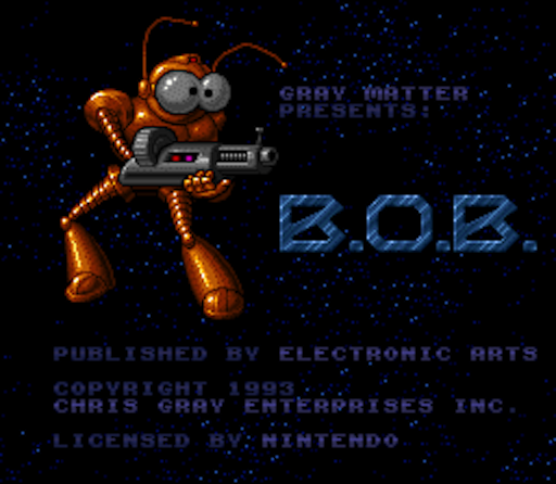 B.O.B. title screen.