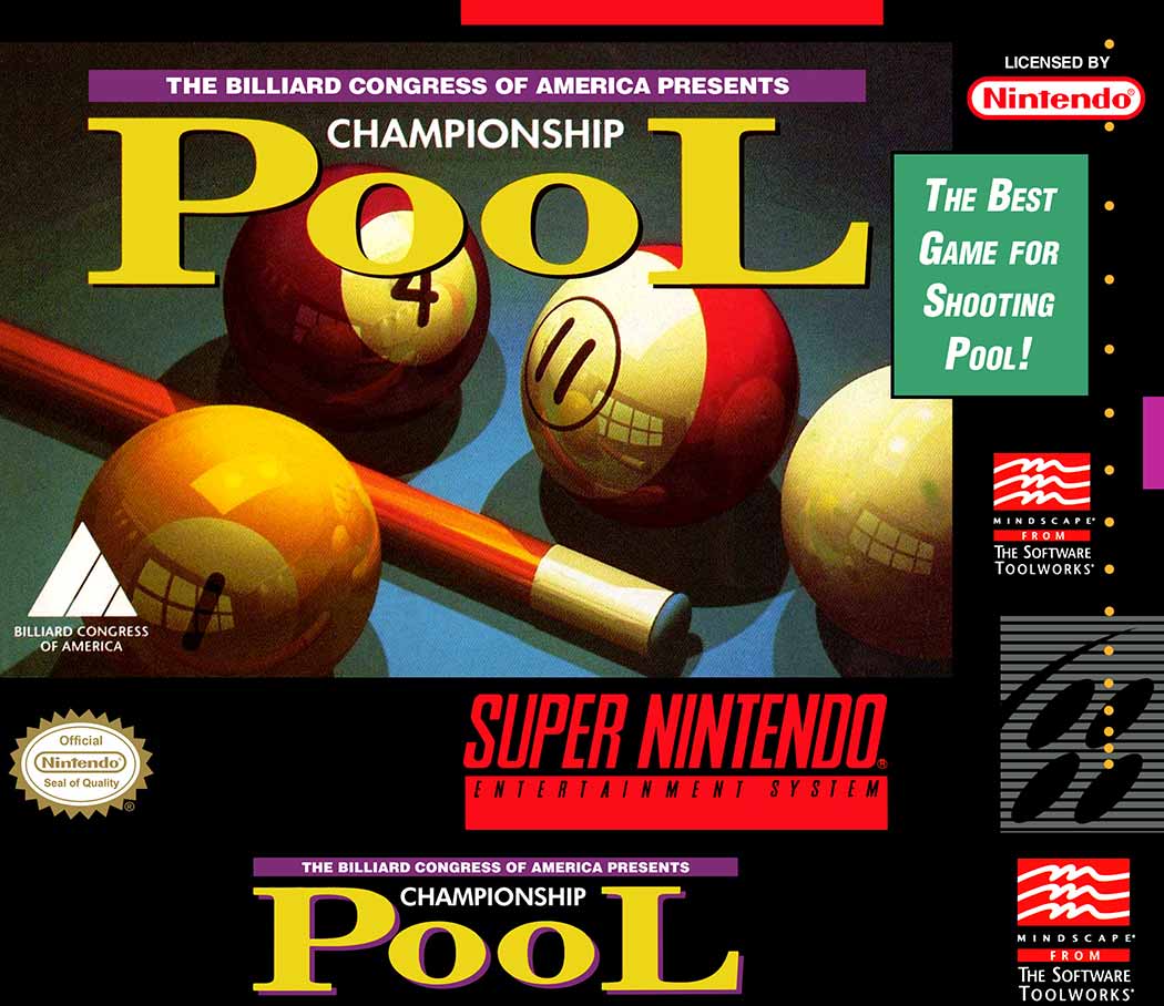 SNES - Super Nintendo® Entertainment System® Championship Pool game box front.