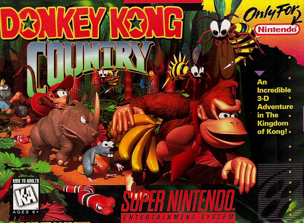SNES - Super Nintendo® Entertainment System® Donkey Kong Country game box front.