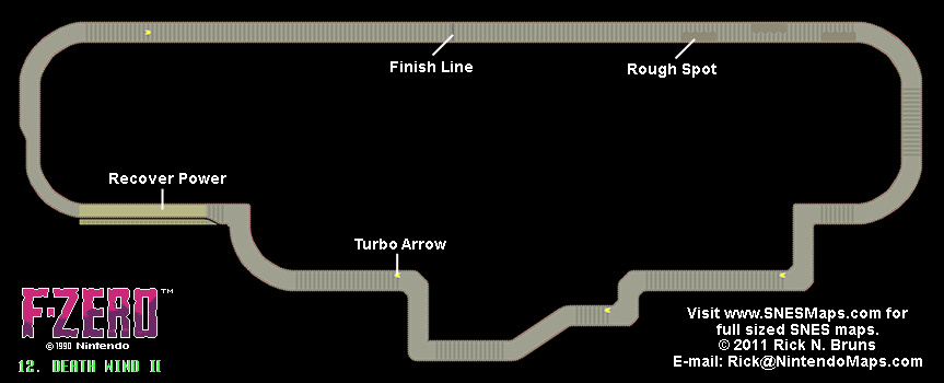 F-Zero King League 2 Death Wind II - Race Track Map.