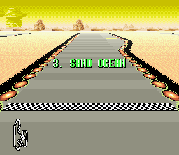 F-Zero Knight League track 3 Sand Ocean The Starting Line.