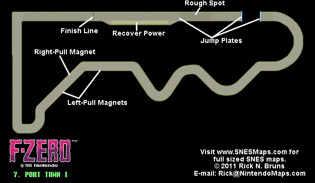 F-Zero Queen League 2 Port Town I - Race Track Map.