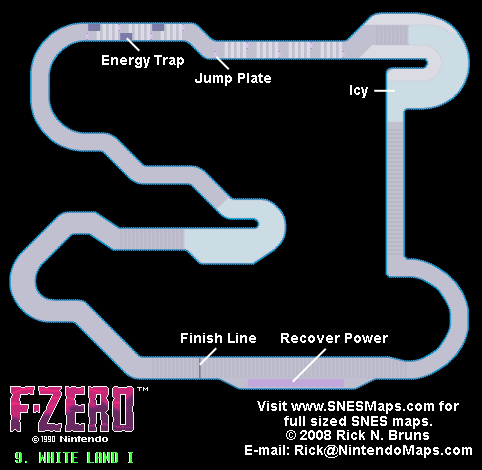 F-Zero Queen League 4 White Land I - Race Track Map.