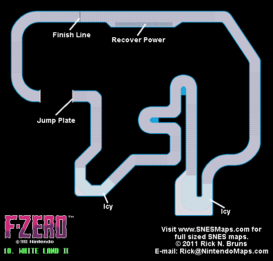 F-Zero Queen League 5 White Land II - Race Track Map.