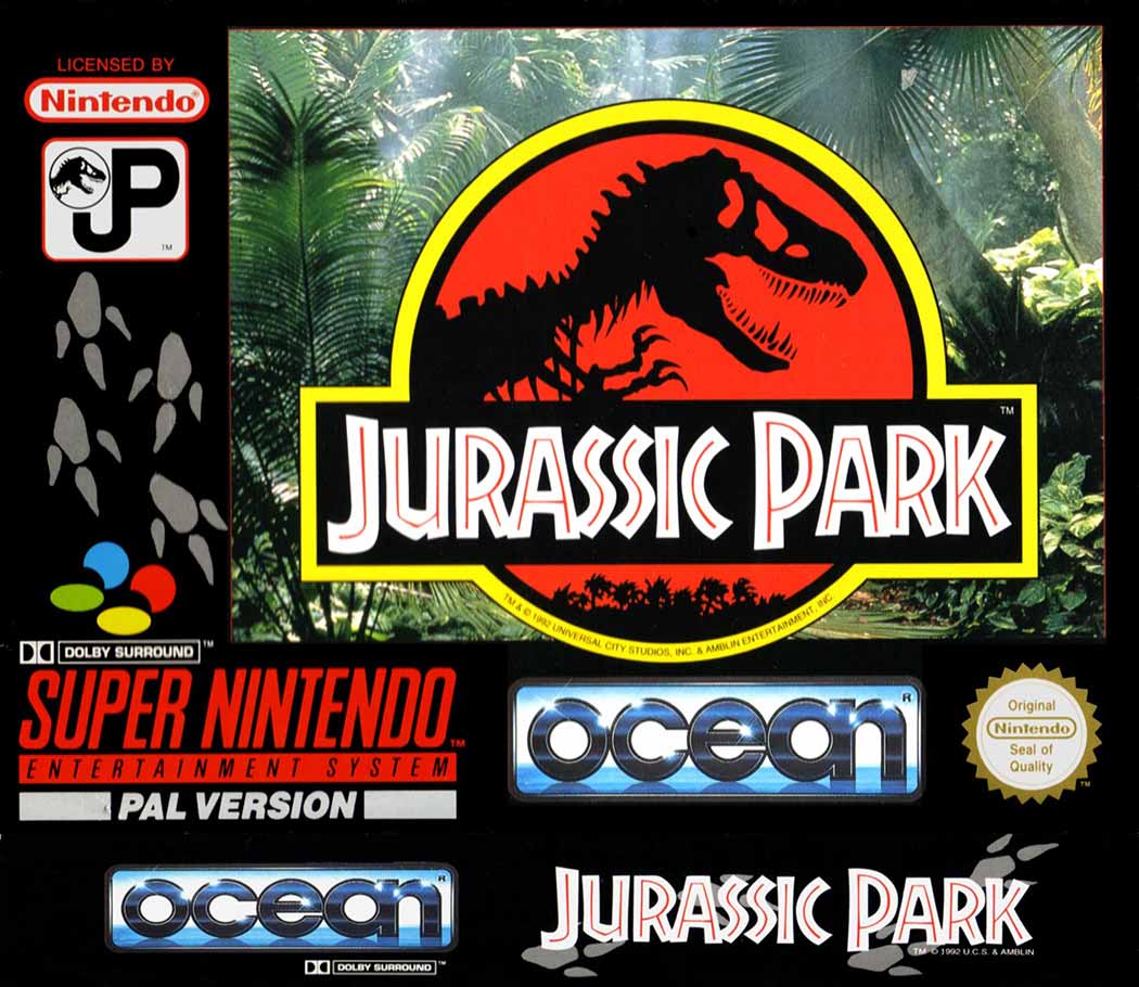 SNES - Super Nintendo® Entertainment System® Jurassic Park game box front.
