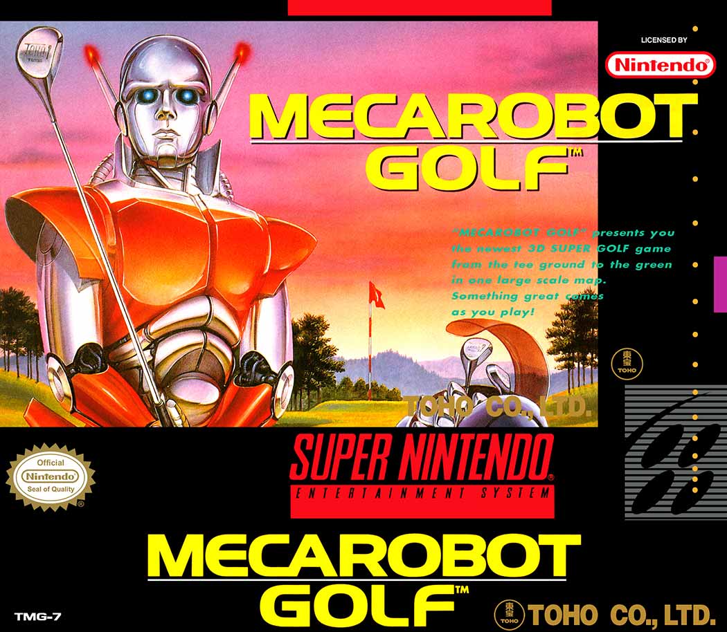 SNES - Super Nintendo® Entertainment System® Mecarobot Golf game box front.
