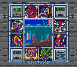Mega Man X Stage Select.