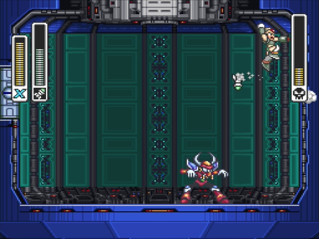 Mega Man X: Boomer-Kuwanger Boss.