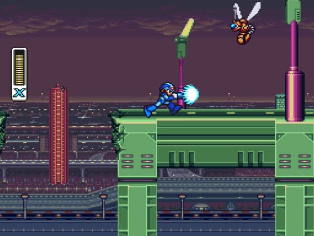Mega Man X: Highway level - Wall Cling.