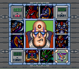 Mega Man X Sigma Select Screen.