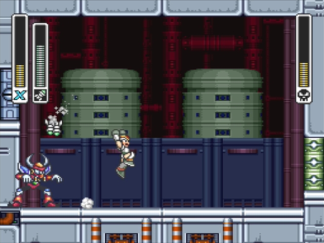 Mega Man X: Sigma Fortress Stage 1 Boomer Kuwanger.