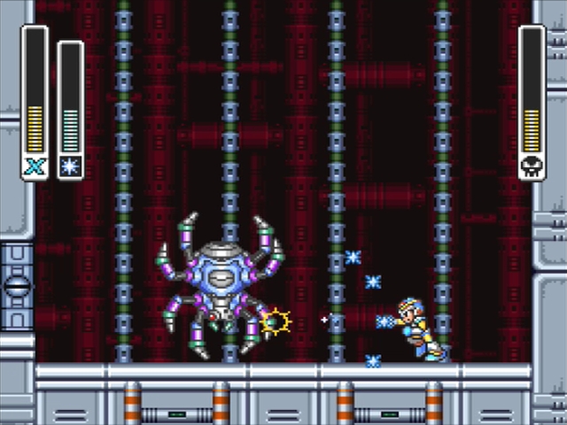 Mega Man X: Sigma Fortress Stage 1 Bospider.