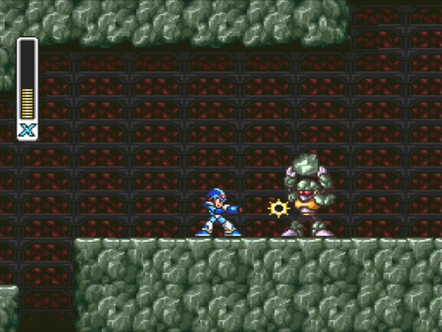 Mega Man X: Sting-Chameleon Crag Man.