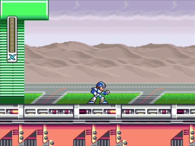 Mega Man X: Storm Eagle stage 1.