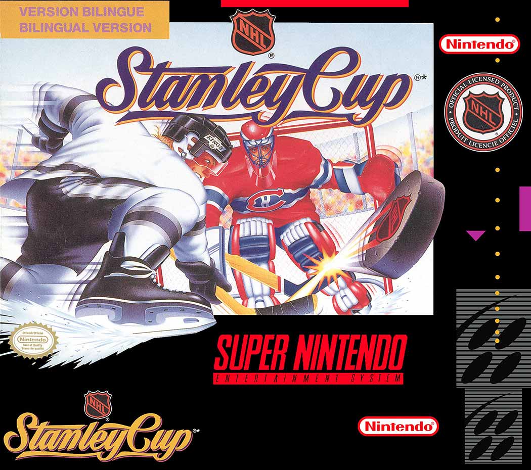 SNES - Super Nintendo® Entertainment System® NHL Stanley Cup game box front.