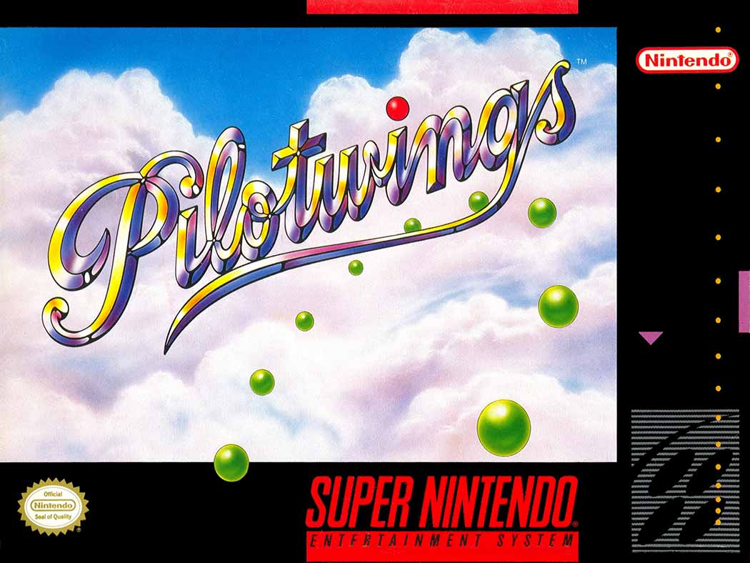 SNES - Super Nintendo® Entertainment System® Pilotwings game box front.