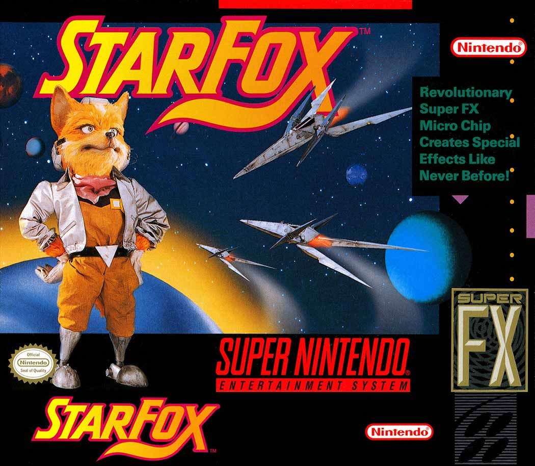 SNES - Super Nintendo® Entertainment System® StarFox game box front.