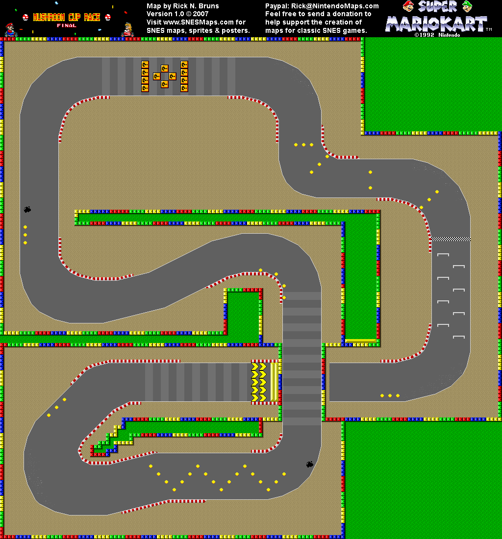 Super Mario Kart - Mushroom Cup - Mario Circuit 2.