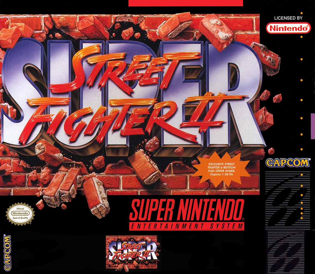 SNES - Super Nintendo® Entertainment System® Super Street Fighter II game box front.