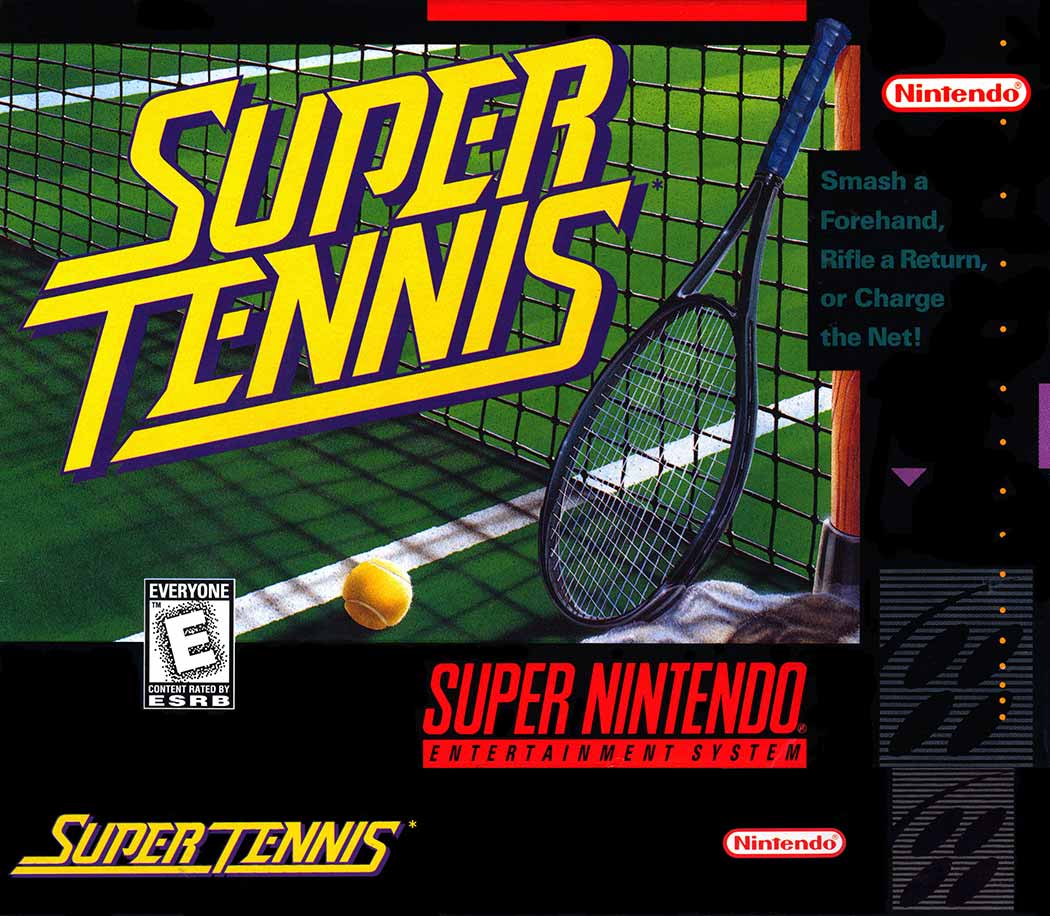 SNES - Super Nintendo® Entertainment System® Super Tennis game box front.
