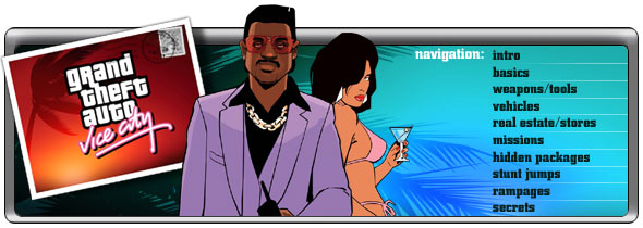 Grand Theft Auto Vice City™ navigation banner.