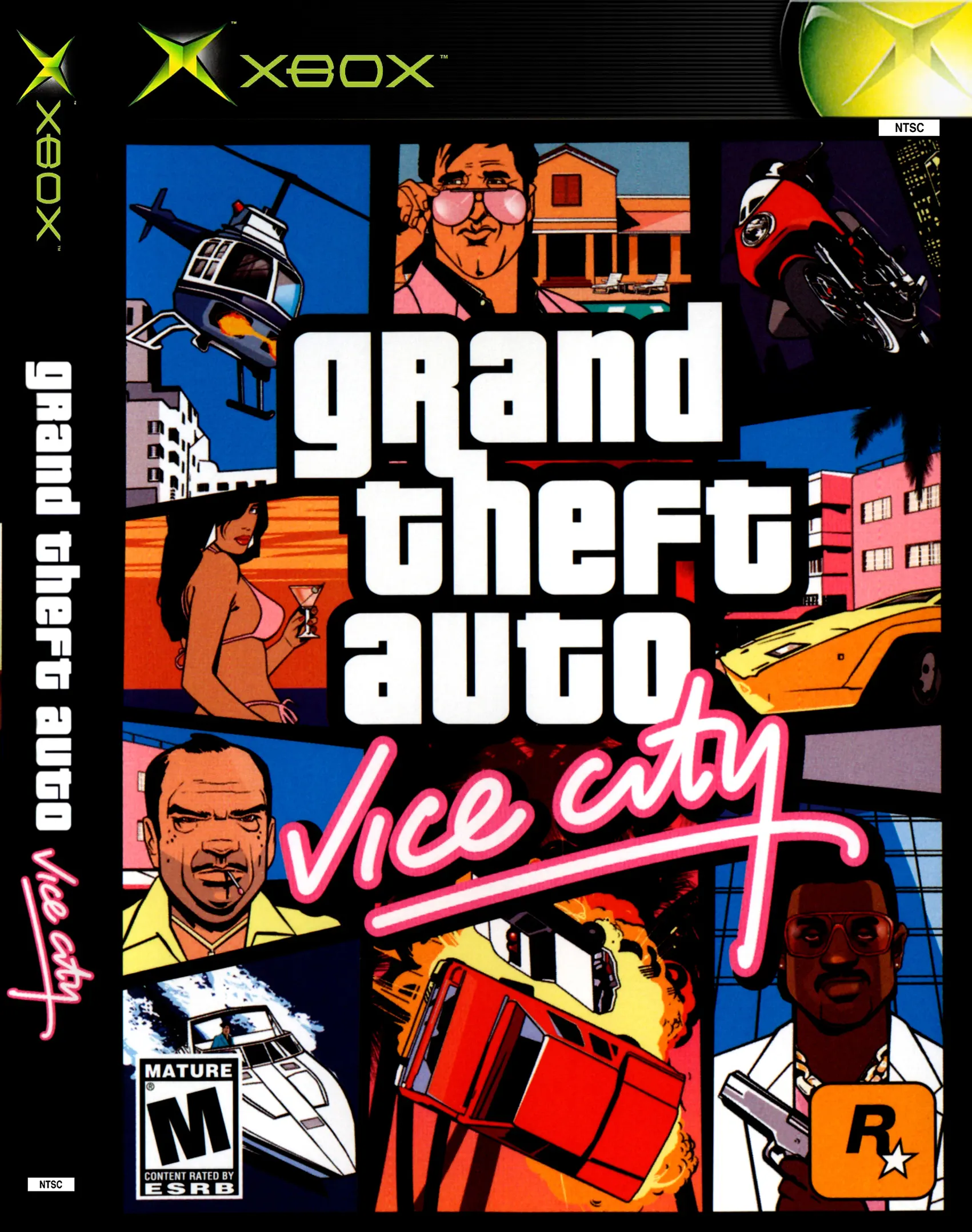 Original Xbox Game Console Grand Theft Auto Vice City™ game box front.