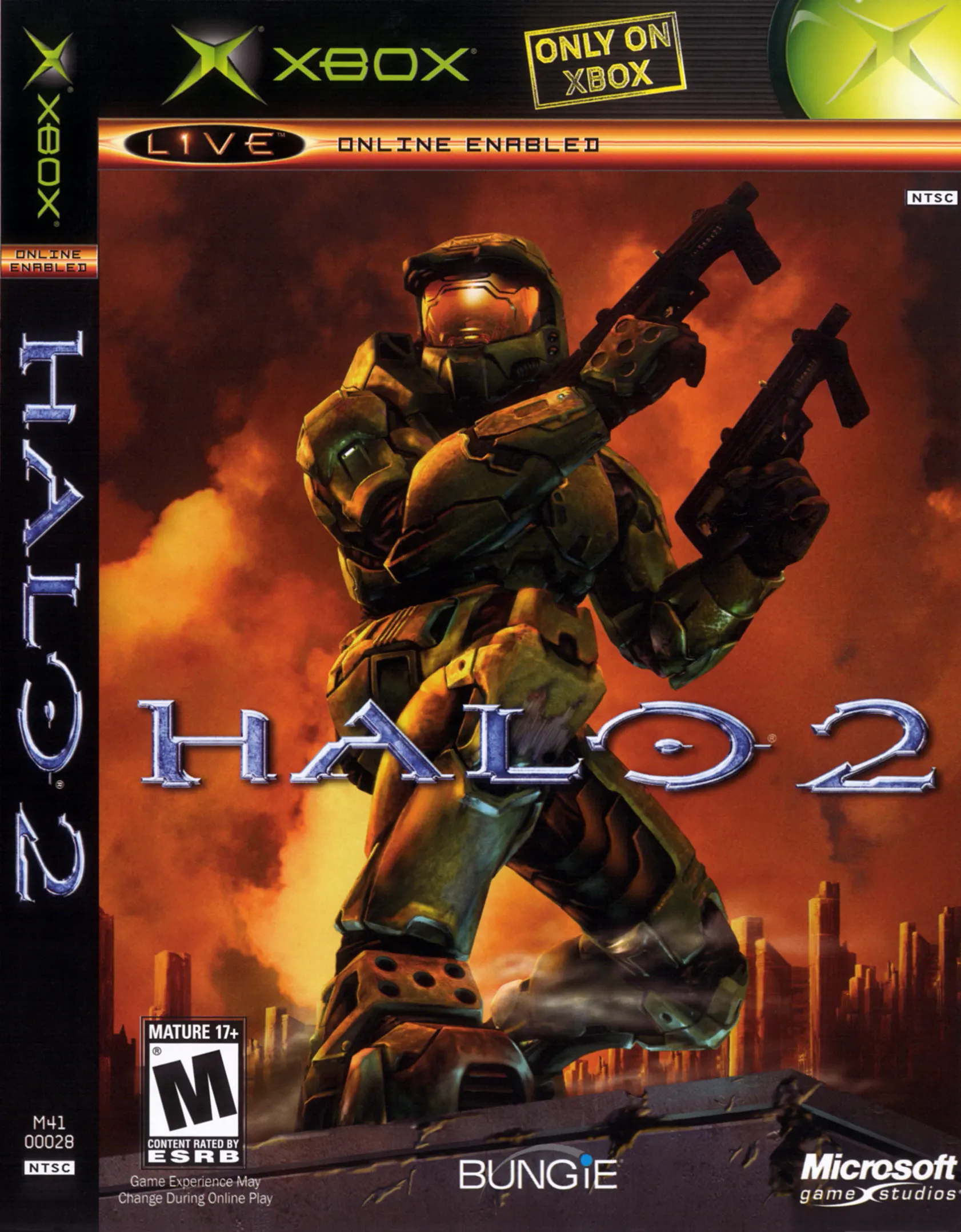 Original Xbox Game Console Halo 2 game box front.