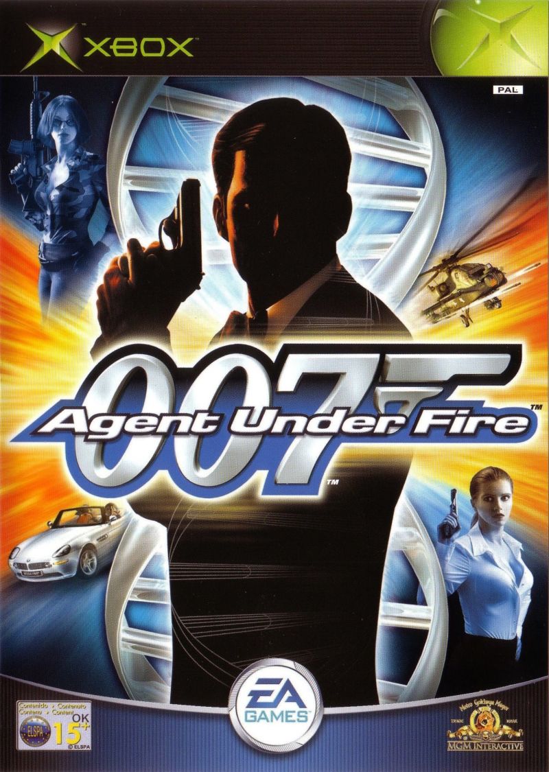Original Xbox Game Console James Bond 007: Agent Under Fire game box front.