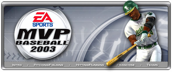 MVP Baseball 2003 navigation banner.