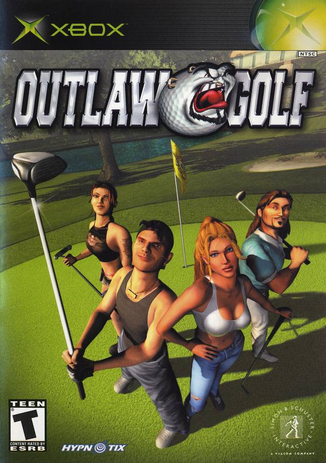 Original Xbox Game Console Outlaw Golf game box front.