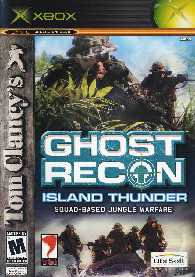 Original Xbox Game Console Tom Clancy's Ghost Recon Island Thunder™ game box front.