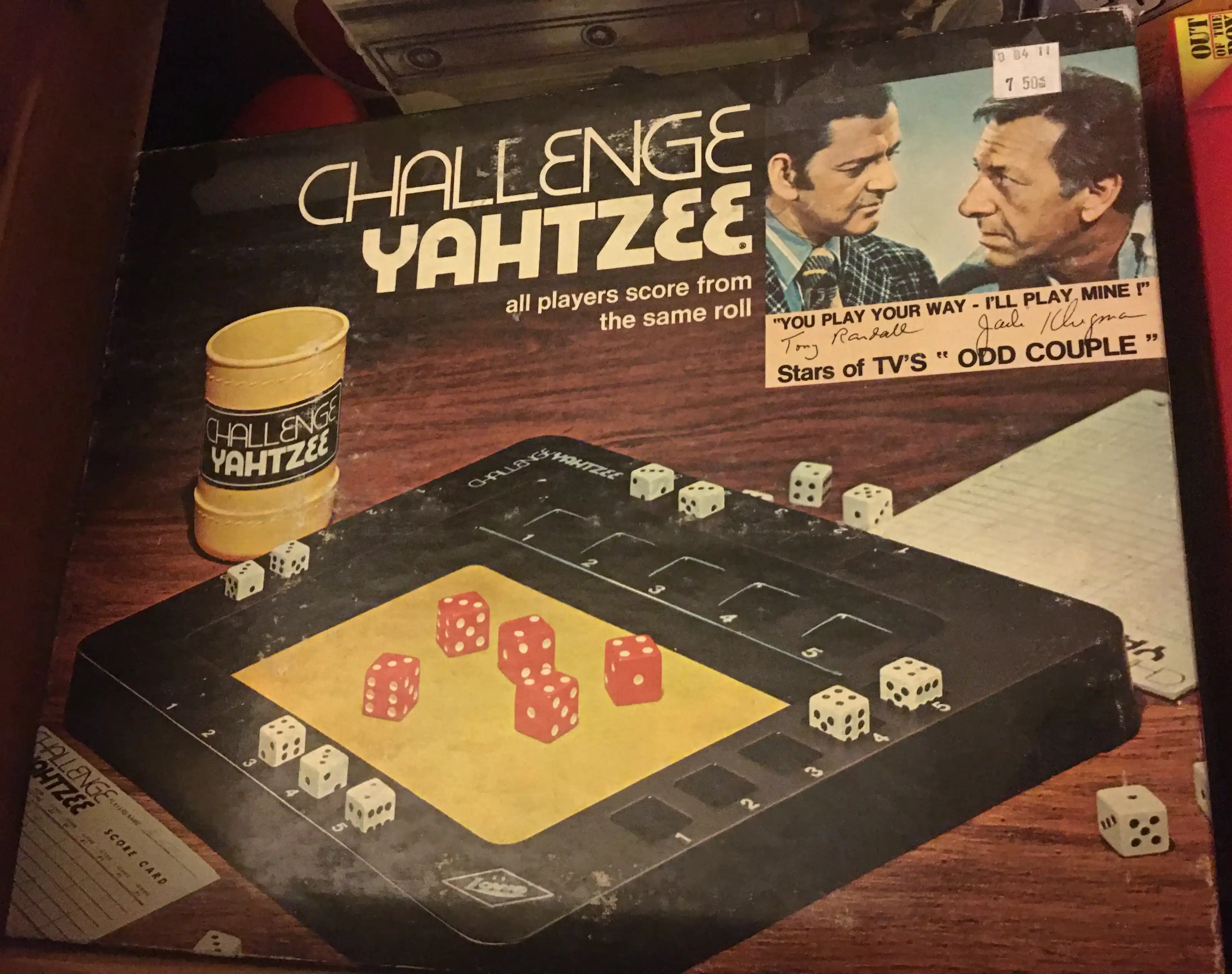 Challenge Yahtzee Board Game. The Classic Mystery Game of 'Who Dun it?'