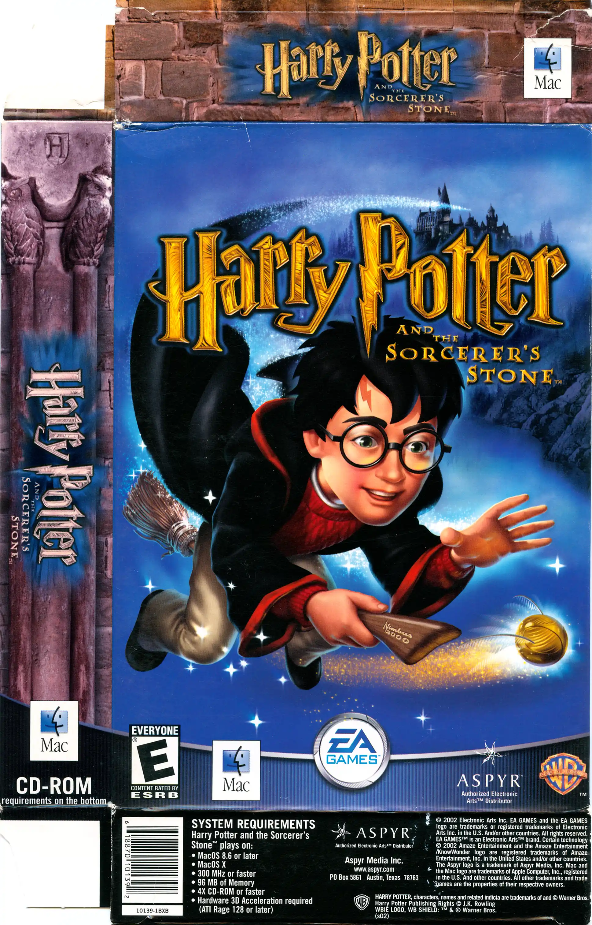 Apple Macintosh Harry Potter and the Sorcerer's Stone game box front.