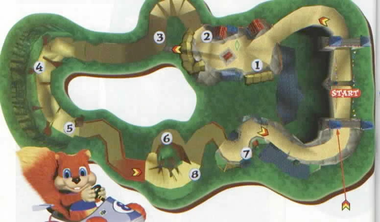 Diddy Kong Racing Greenwood Village map.