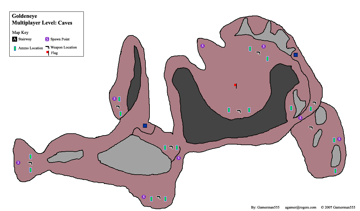 GoldenEye 007 Multiplayer Levels -  map.