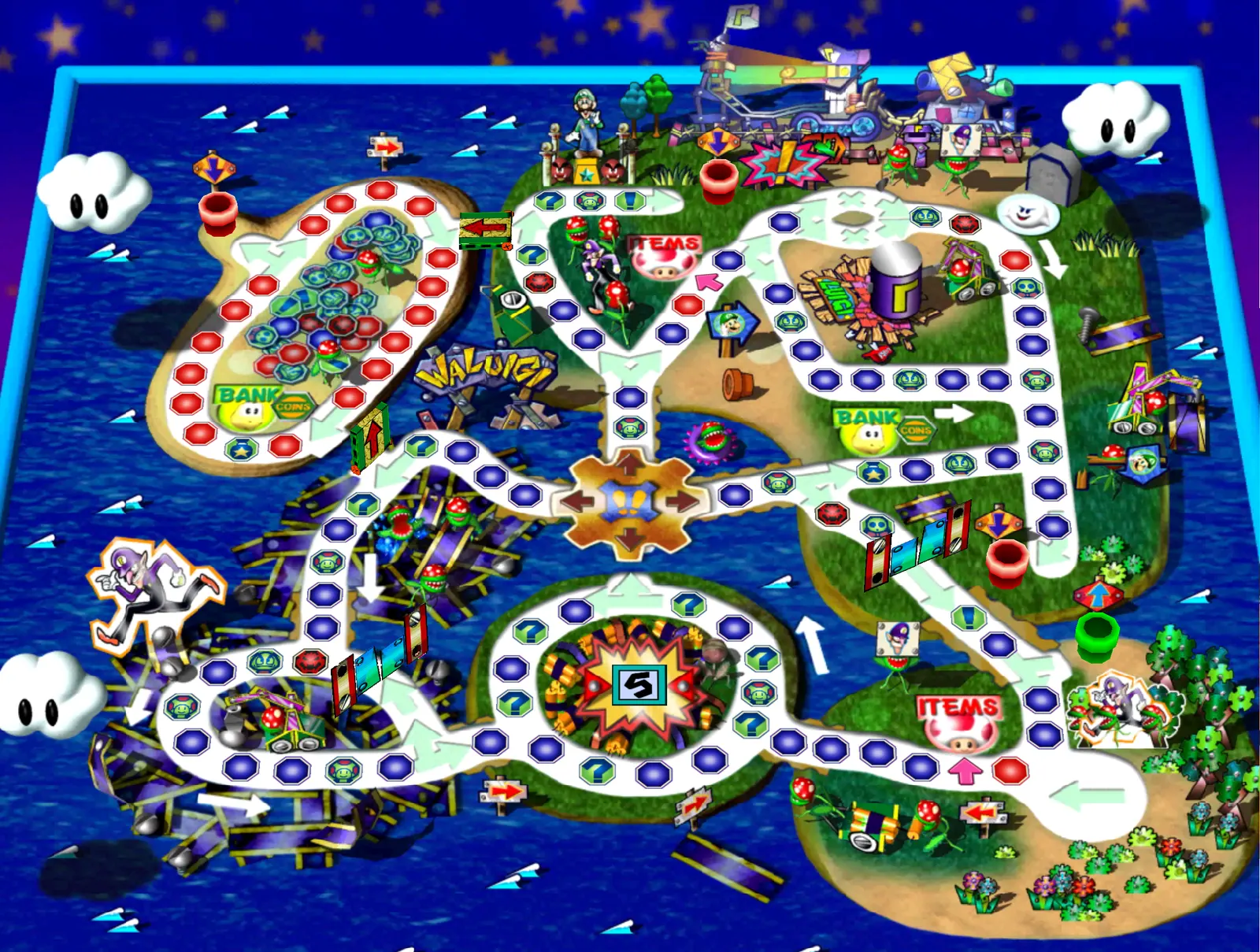 Waluigi's Island board.