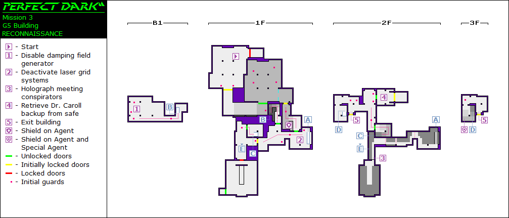 Perfect Dark 3.2 G5 Building - Reconnaissance map