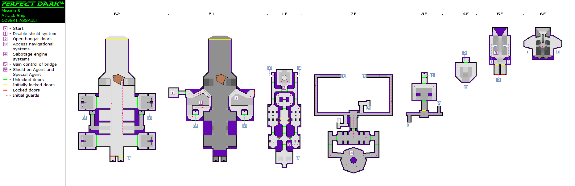 Perfect Dark 8 Attack Ship - Covert Assault map