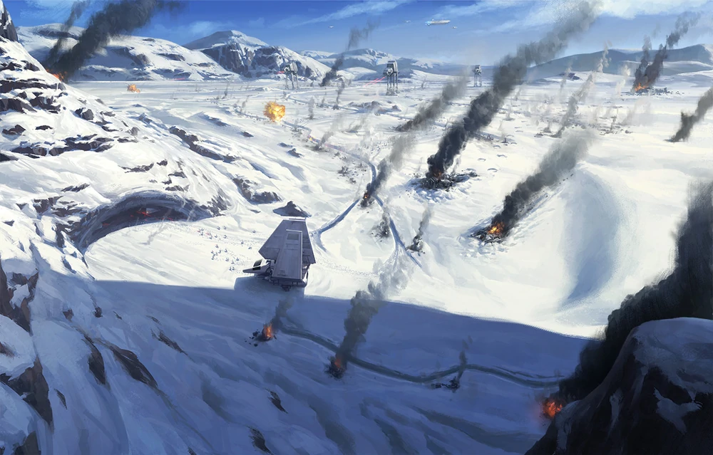 Hoth Battleground after the 4. Battle of Hoth from Star Wars: Rogue Squadron - Chapter IV.