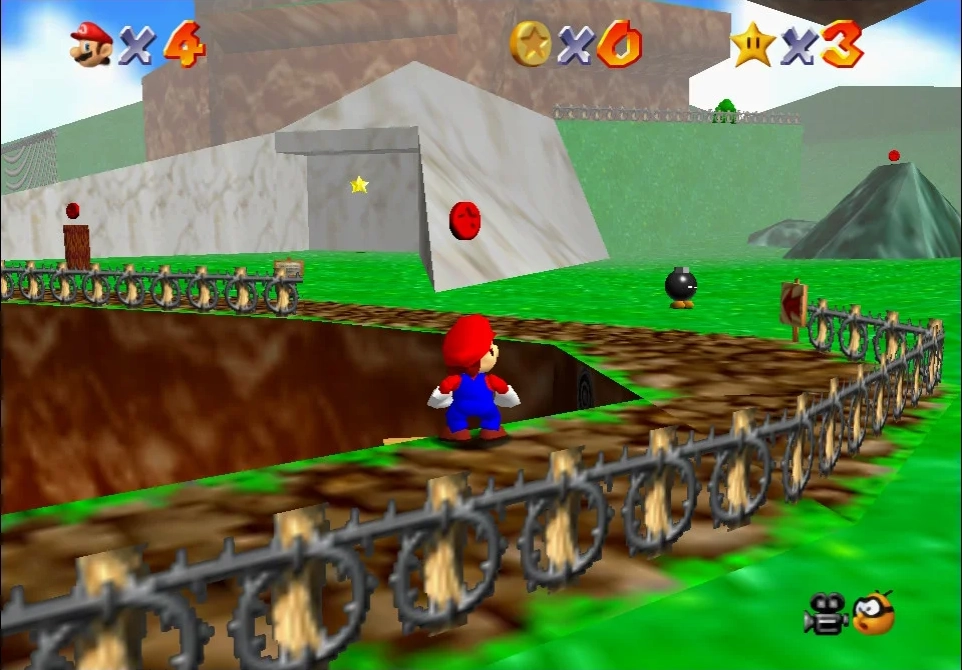 Super Mario 64 - 4. Find the 8 Red Coins - Bob-omb Battlefield 1.