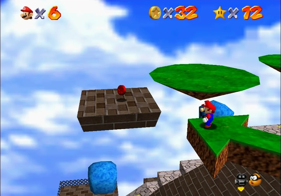 Super Mario 64 - 4. Red Coins on the Floating Isle - Whomp’s Fortress 7b.