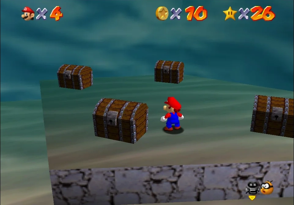 Super Mario 64 - 3. Treasure of the Ocean Cave - Jolly Roger Bay 3.