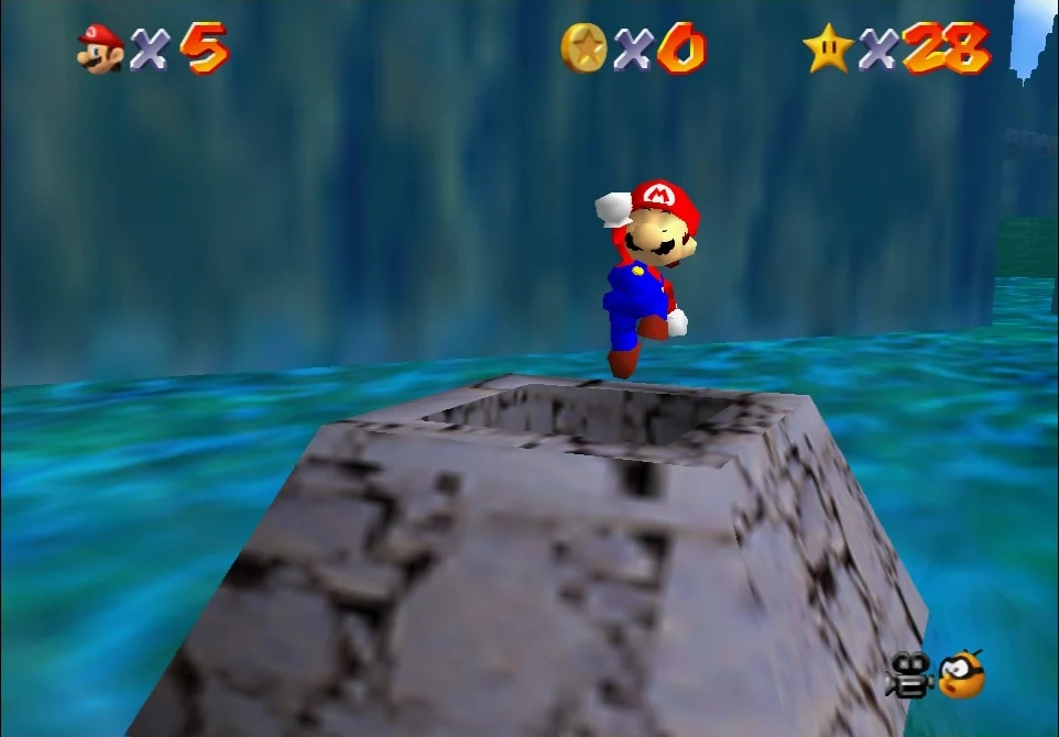 Super Mario 64 - 5. Blast to the Stone Pillar - Jolly Roger Bay 1a.