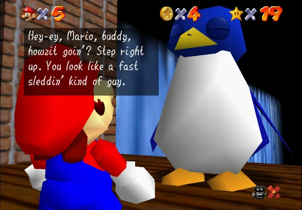 Super Mario 64 - 3. Big Penguin Race - Cool, Cool Mountain 1.