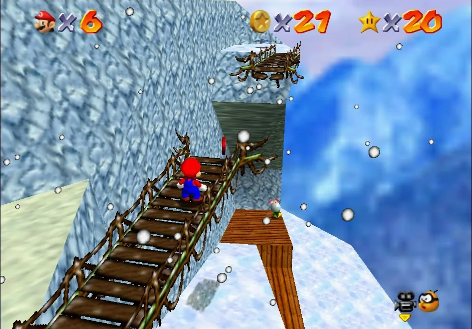 Super Mario 64 - 4. Frosty Slide for 8 Red Coins - Cool, Cool Mountain 2.