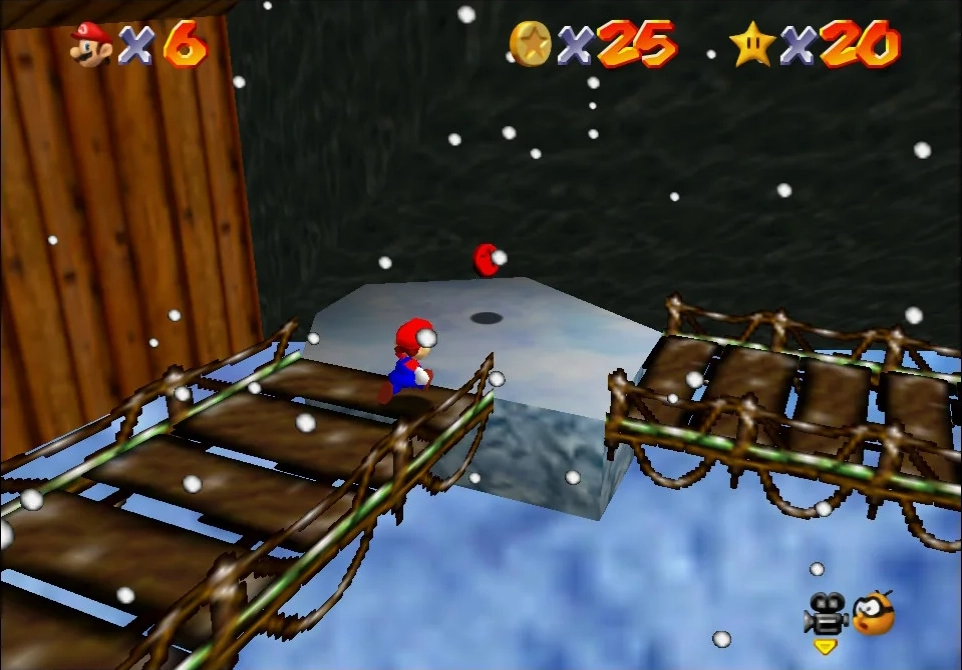 Super Mario 64 - 4. Frosty Slide for 8 Red Coins - Cool, Cool Mountain 4.