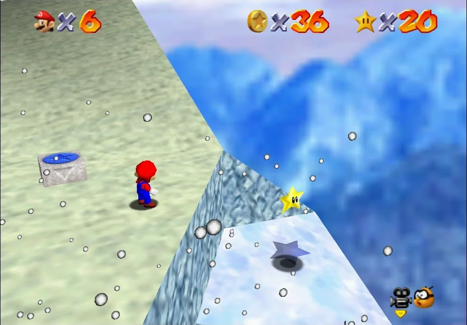 Super Mario 64 - 4. Frosty Slide for 8 Red Coins - Cool, Cool Mountain star.