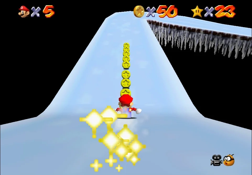 Super Mario 64 - 7. 100 Coins Star - Cool, Cool Mountain 1.